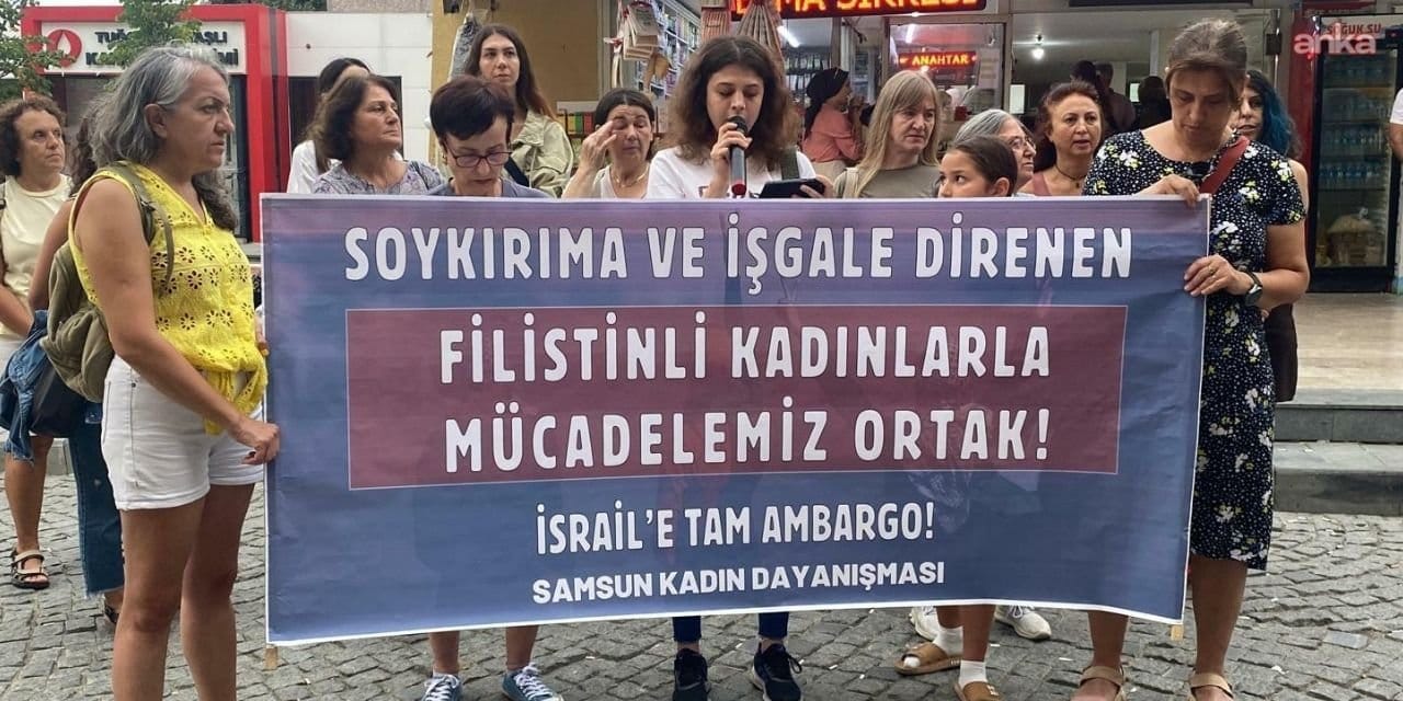 samsunda kadinlar eylem yapti israile ambargo istedi ApGcRwAe